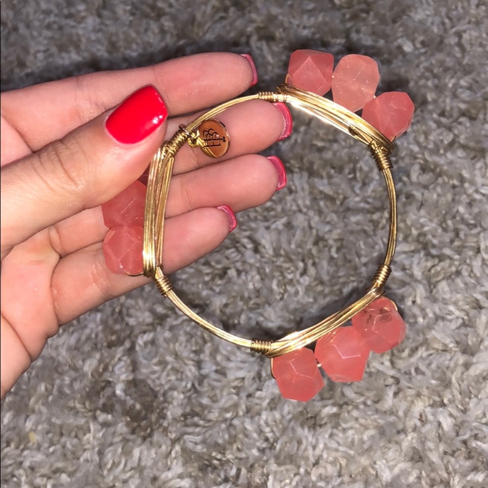 Coral bourbon & bow ties bangle